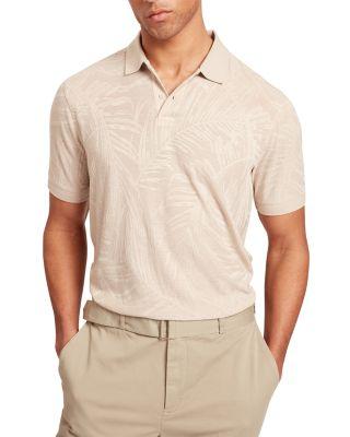 Edwine Jacquard Leaf Print Polo Shirt by TED BAKER
