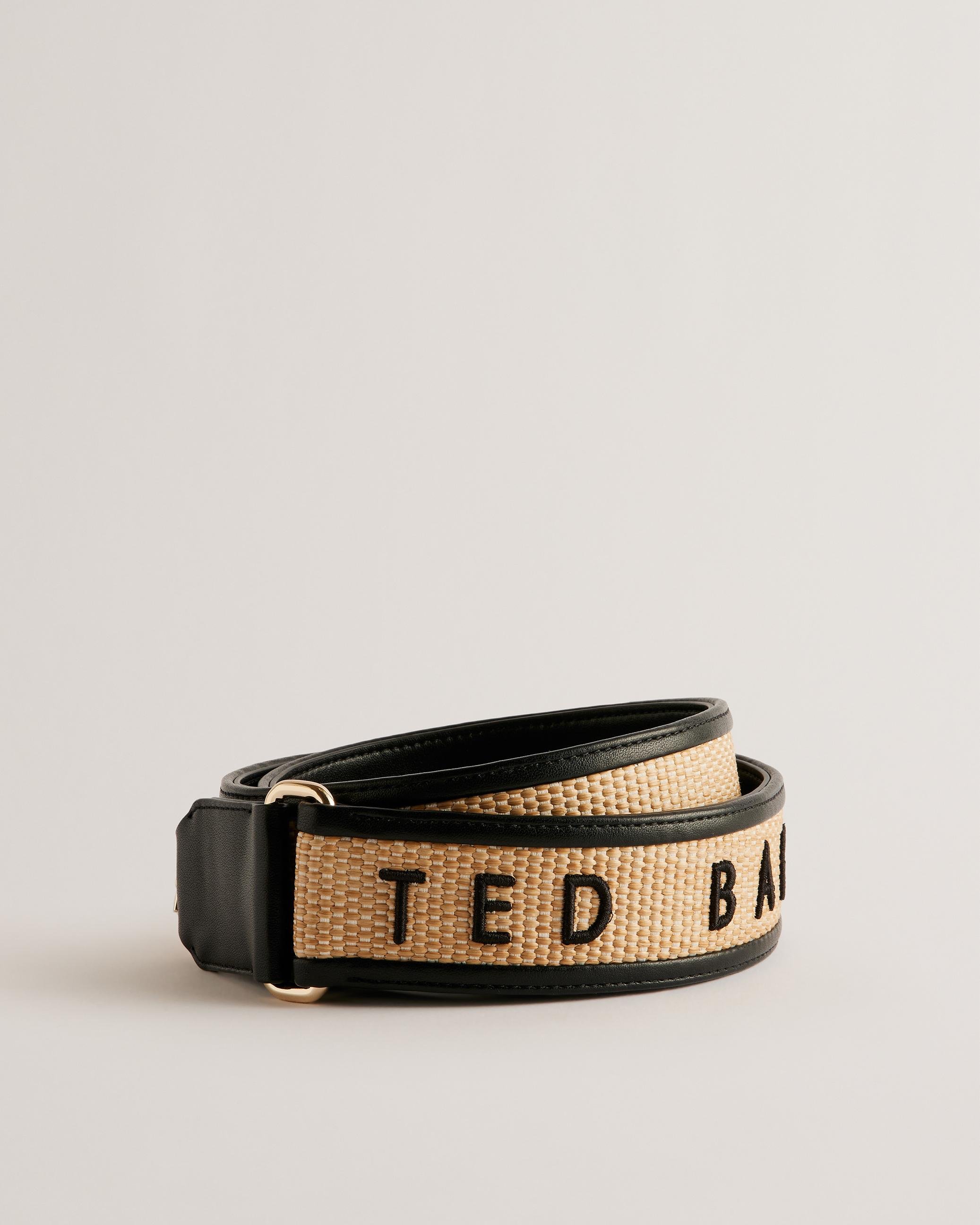 Embroidered Woven Bag Strap - RAFFIAS - Black by TED BAKER