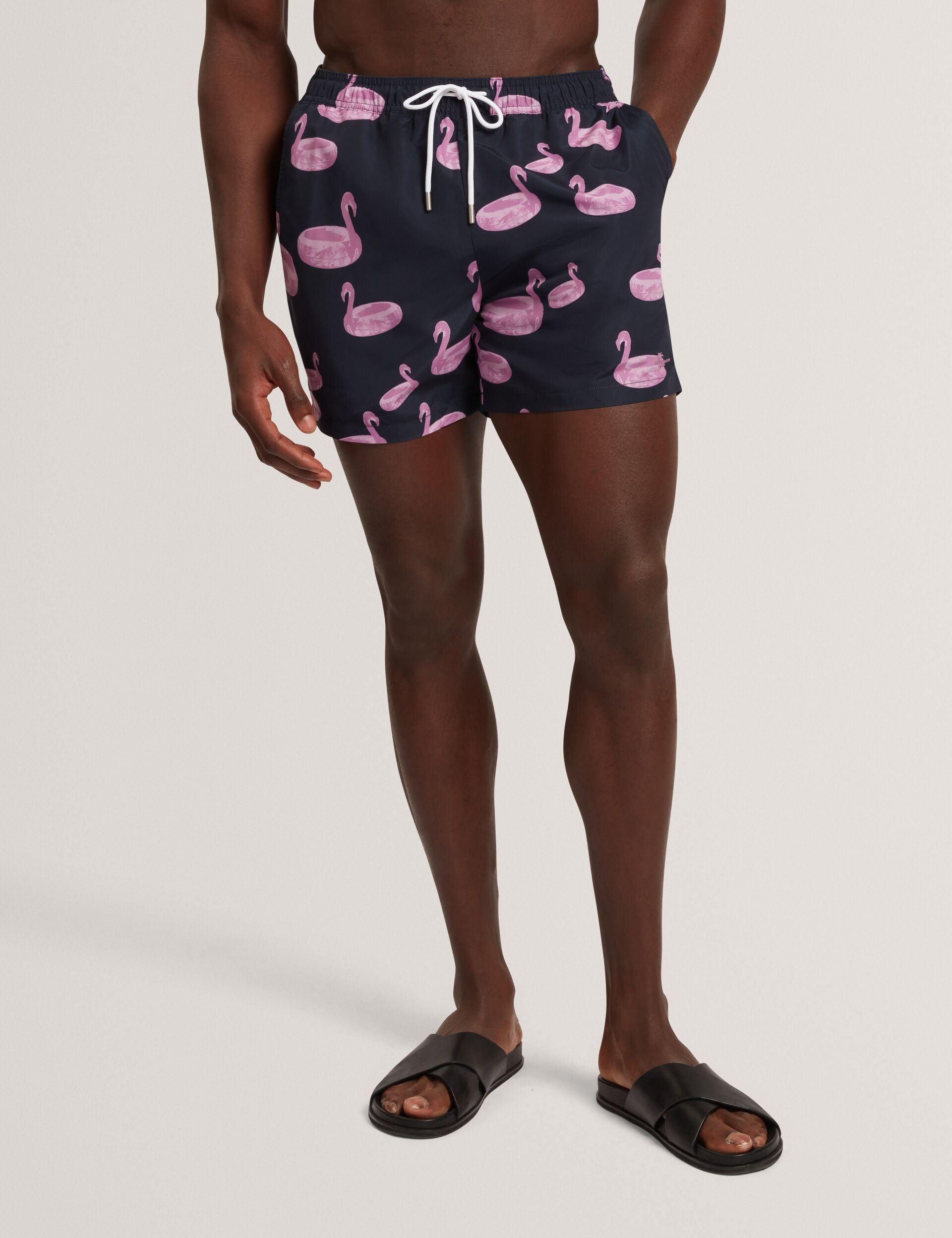 Flamingo Print Drawstring Swim Shorts by TED BAKER