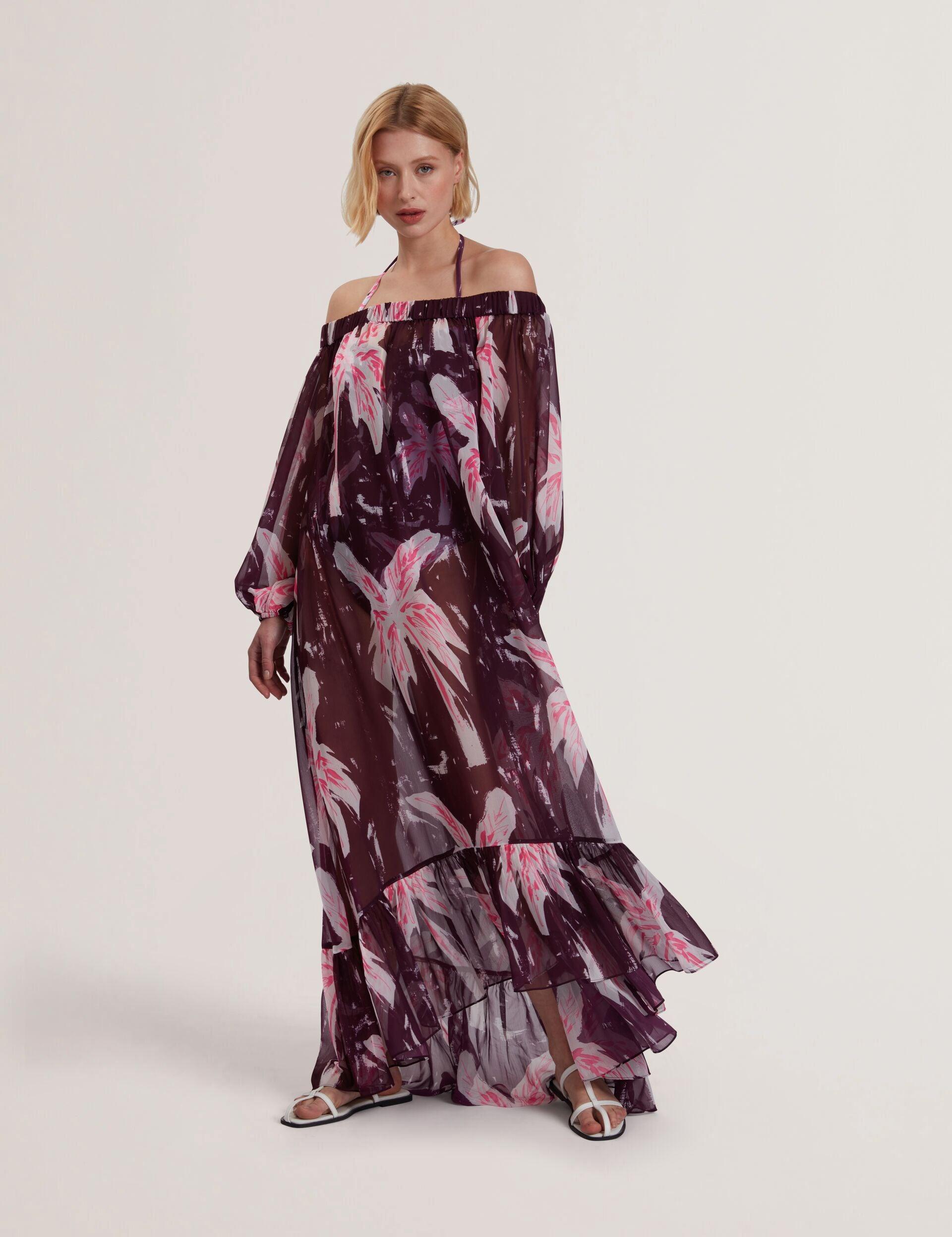 Floral Bardot Maxi Dress Beach Cover-Up by TED BAKER
