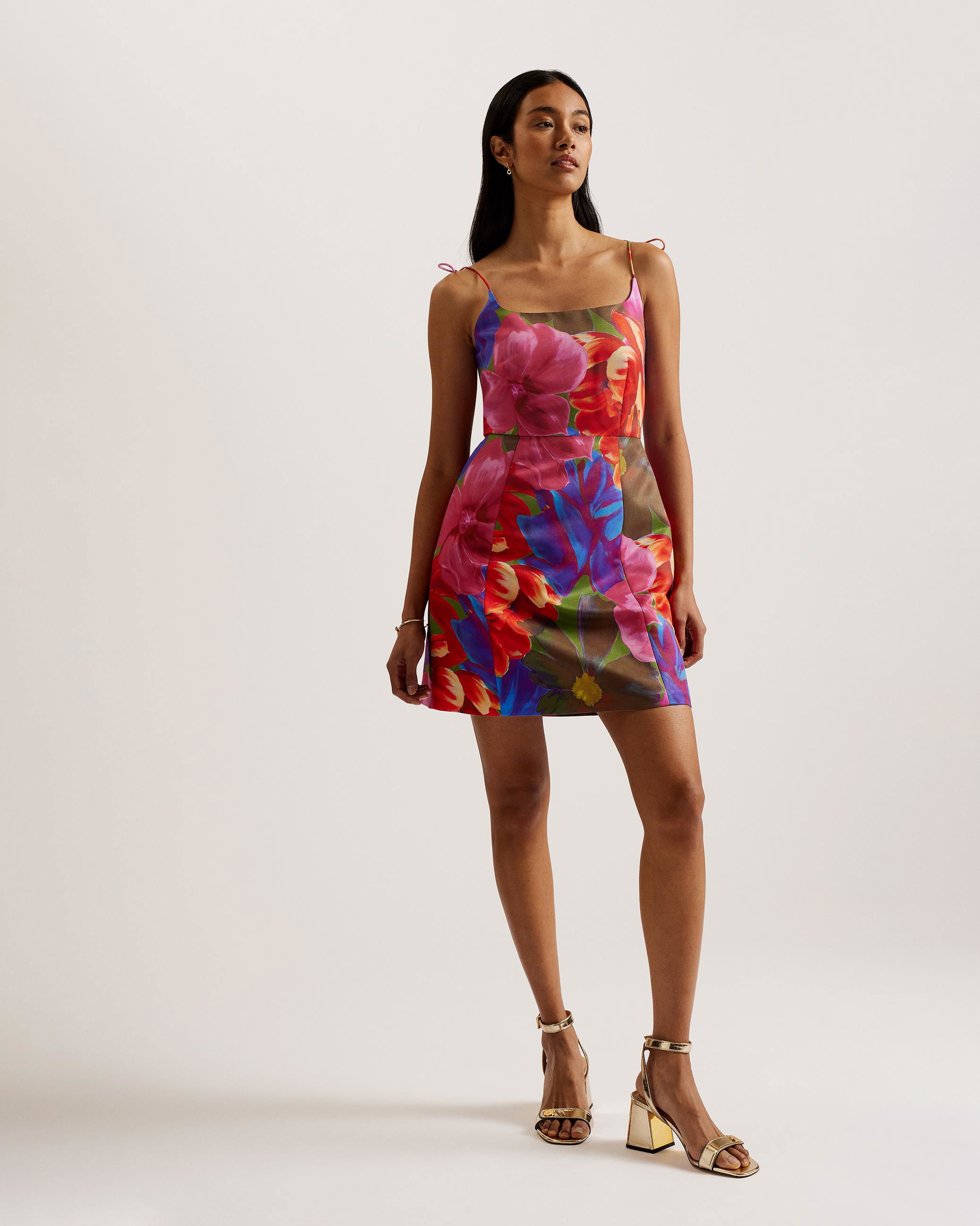 Floral Fitted Bodice Mini Dress - JYNEEN - Multicoloured by TED BAKER