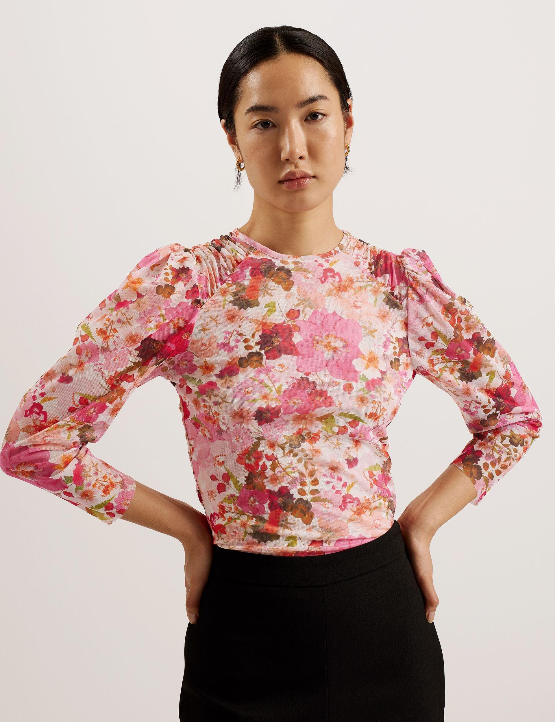 Floral Mesh Top by TED BAKER