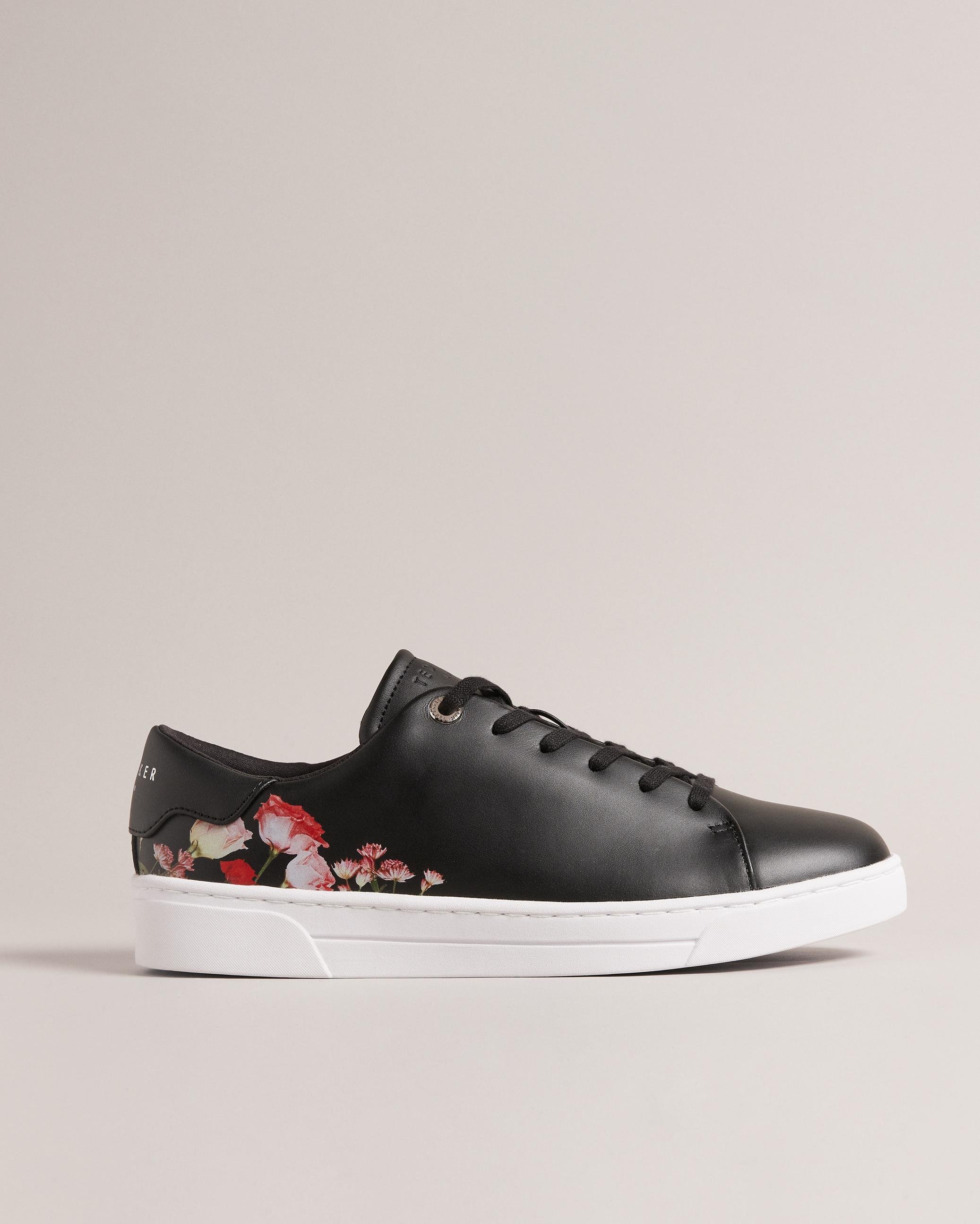 Floral Print Cupsole Trainers - ARLITA - Black by TED BAKER