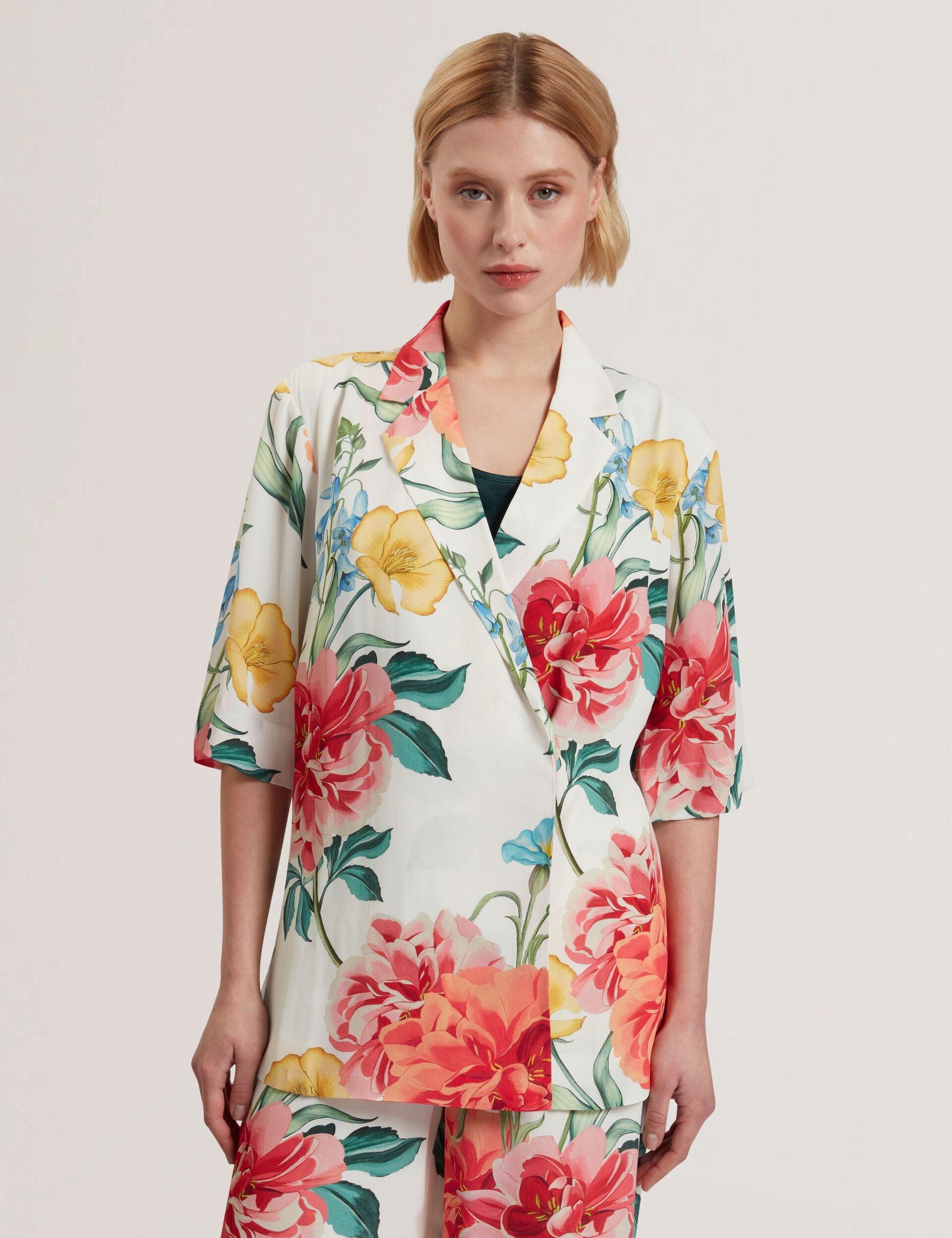 Floral Short Sleeve Oversized Blazer by TED BAKER