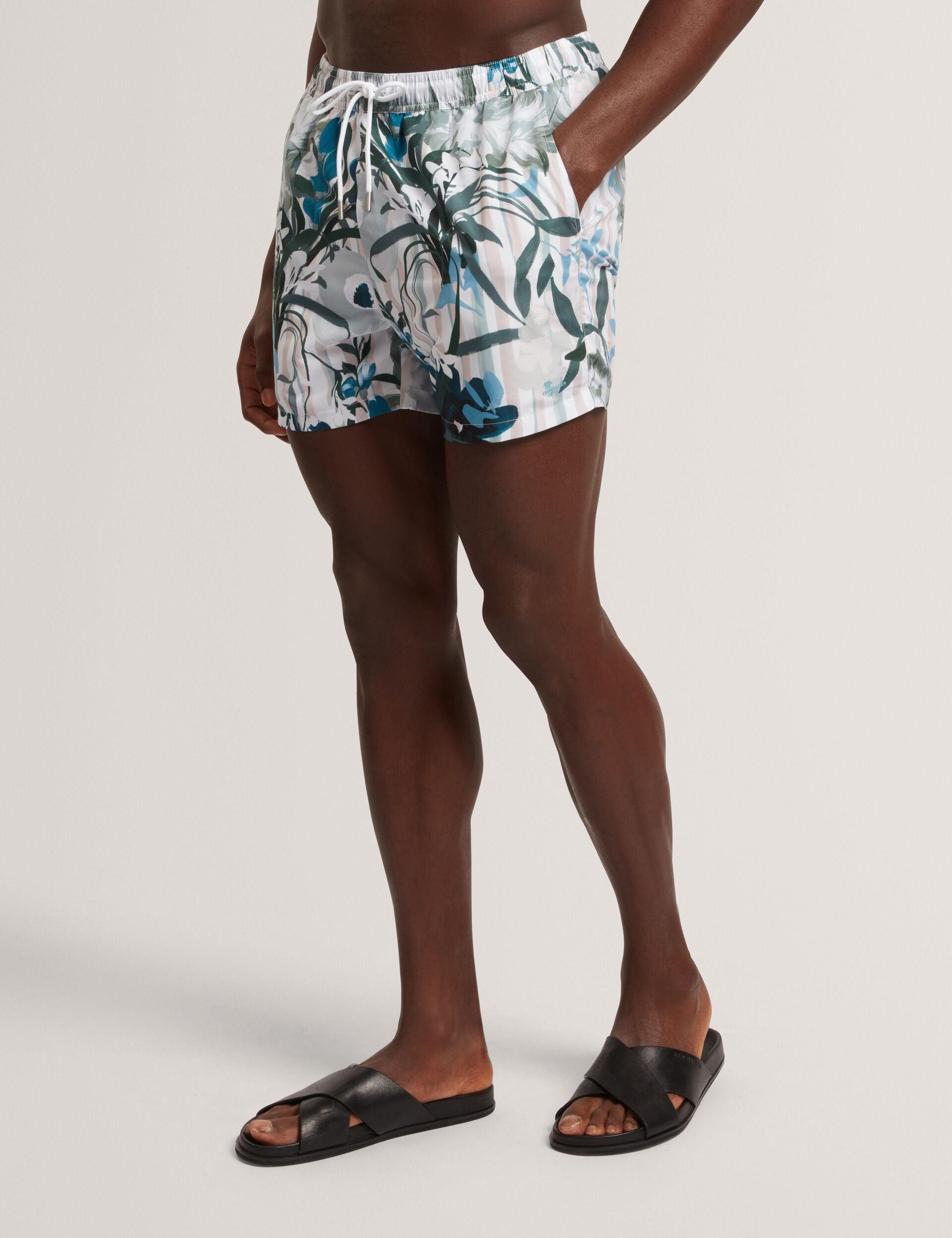 Floral Stripe Elasticated Swim Shorts by TED BAKER