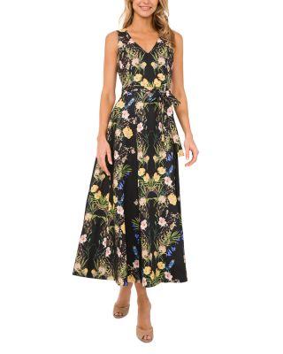 Floral Tie Neck Sleeveless Maxi Dress by TED BAKER