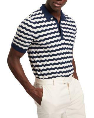 Froobie Short Sleeve Wavy Stitch Detail Polo by TED BAKER