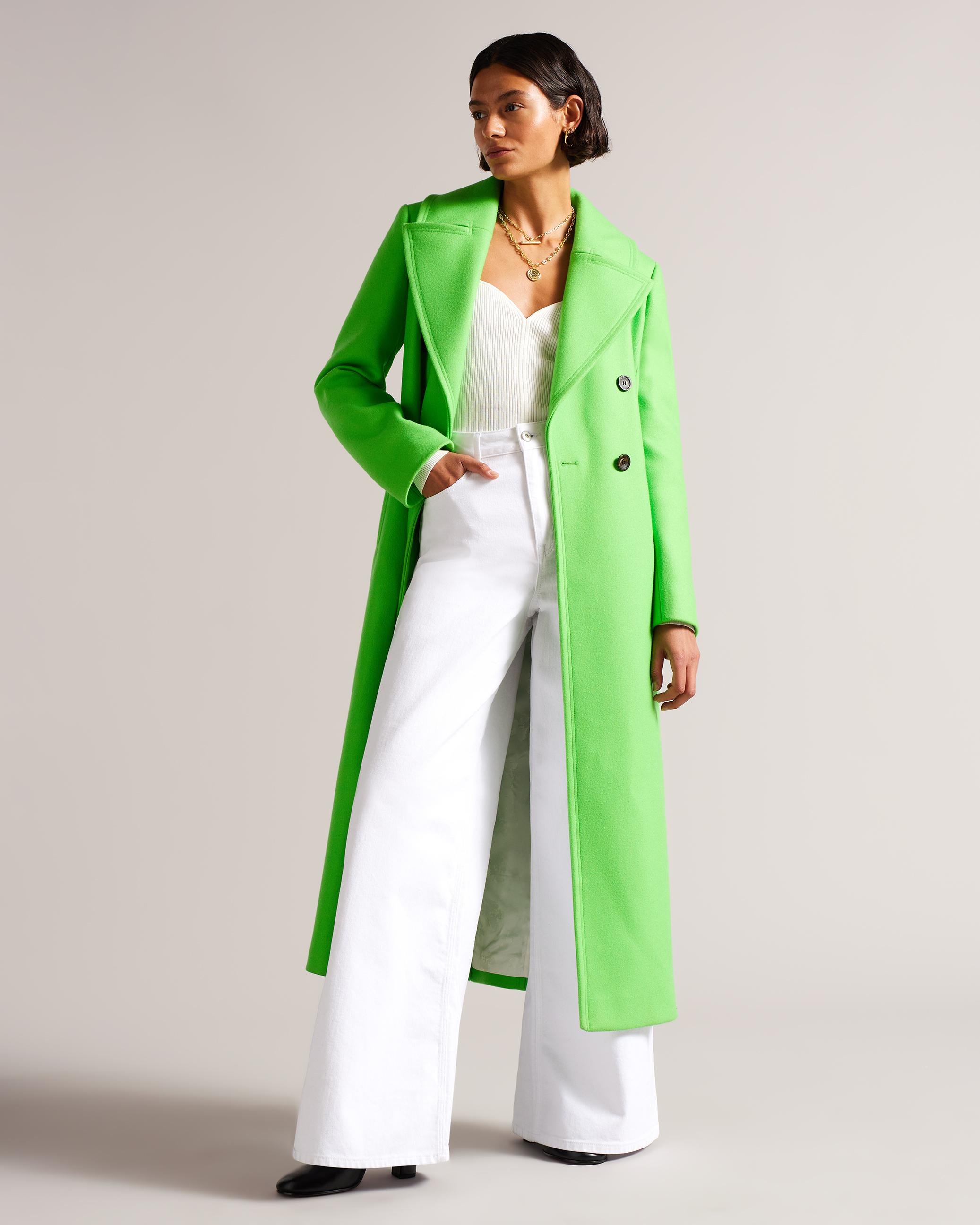 Full Length Pea Coat - MARLEI - Green by TED BAKER
