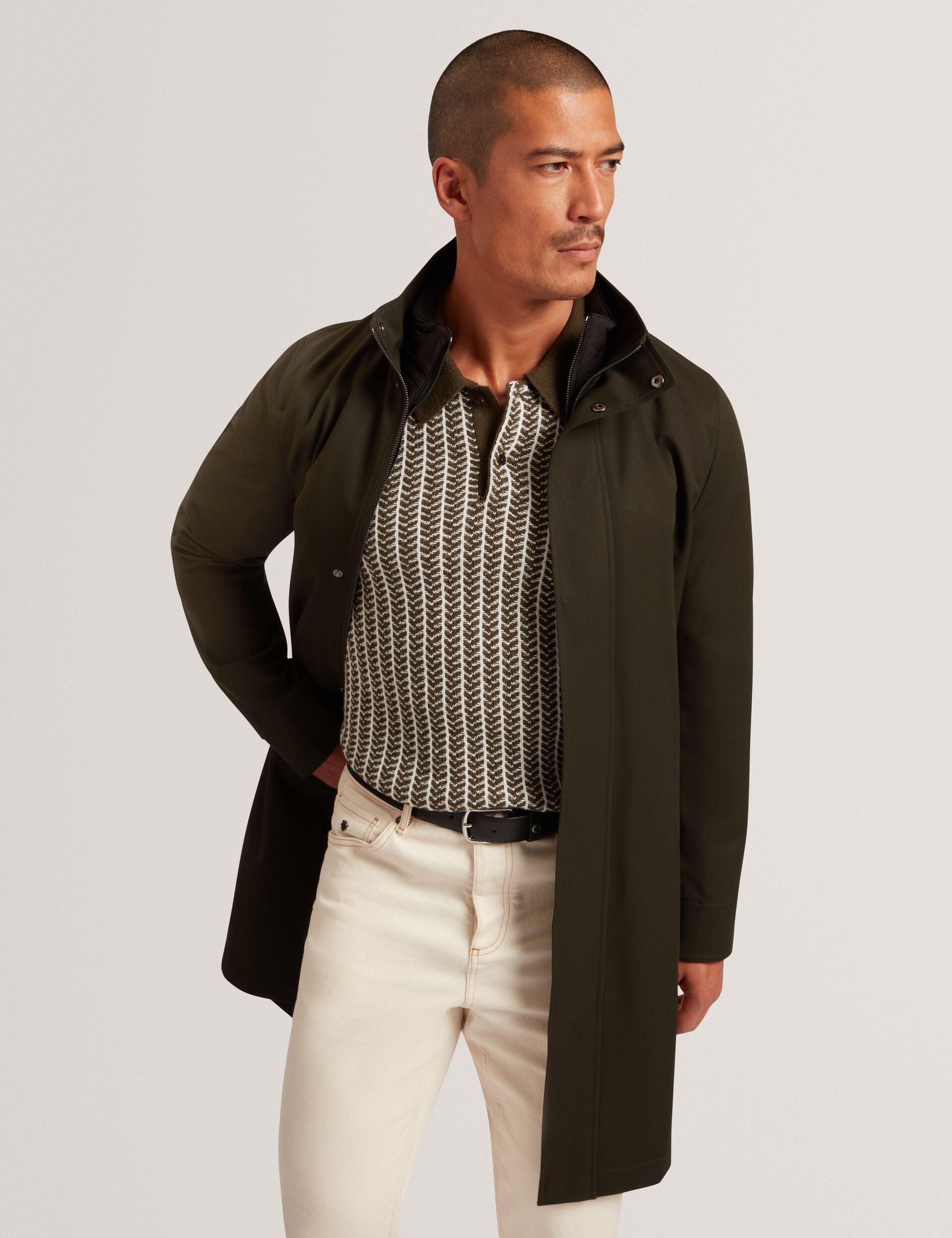 Funnel Neck Longline Jacket With Liner by TED BAKER