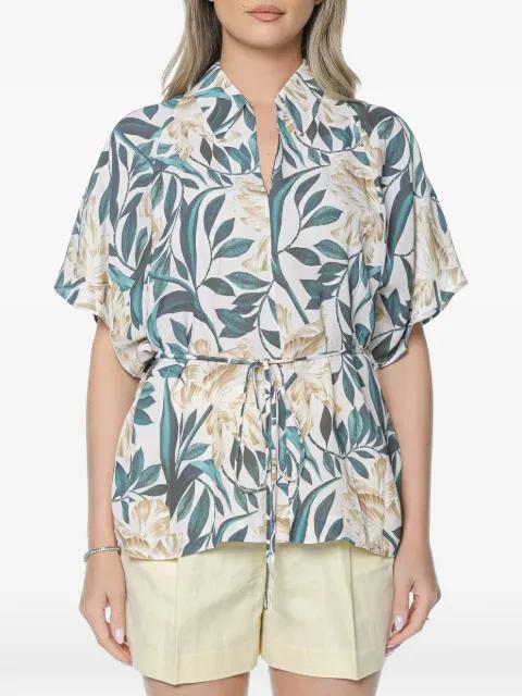 Gehmma printed tie-detail blouse by TED BAKER
