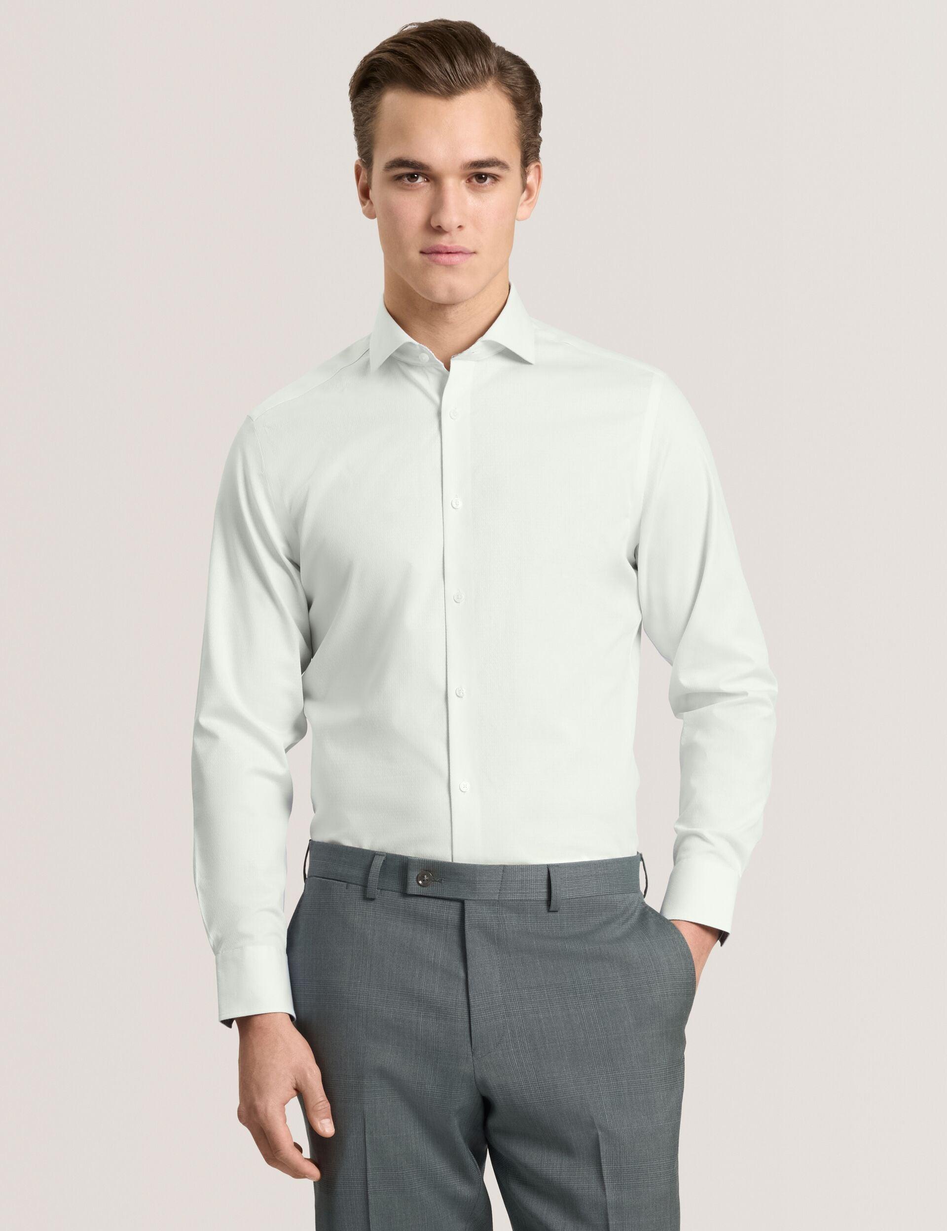 Geo Texture Stretch Cotton Slim Fit Shirt by TED BAKER
