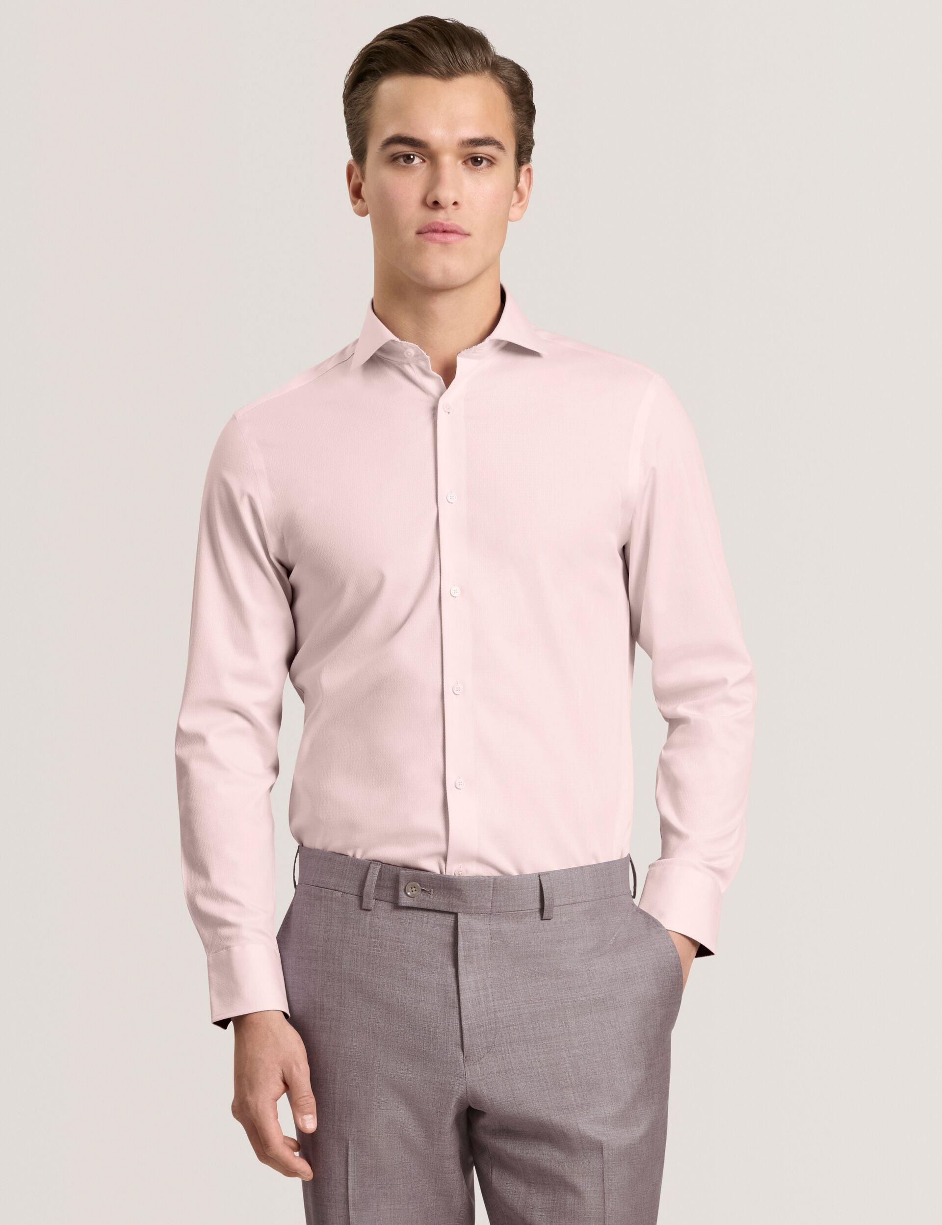 Geo Texture Stretch Cotton Slim Fit Shirt by TED BAKER