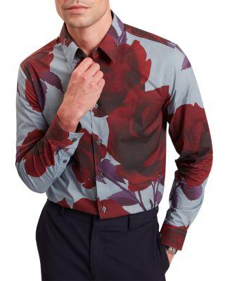 Givira Printed Long Sleeve Button Front Shirt by TED BAKER