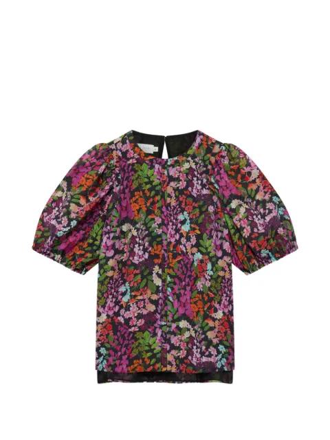 Hahtie puff-sleeve top by TED BAKER