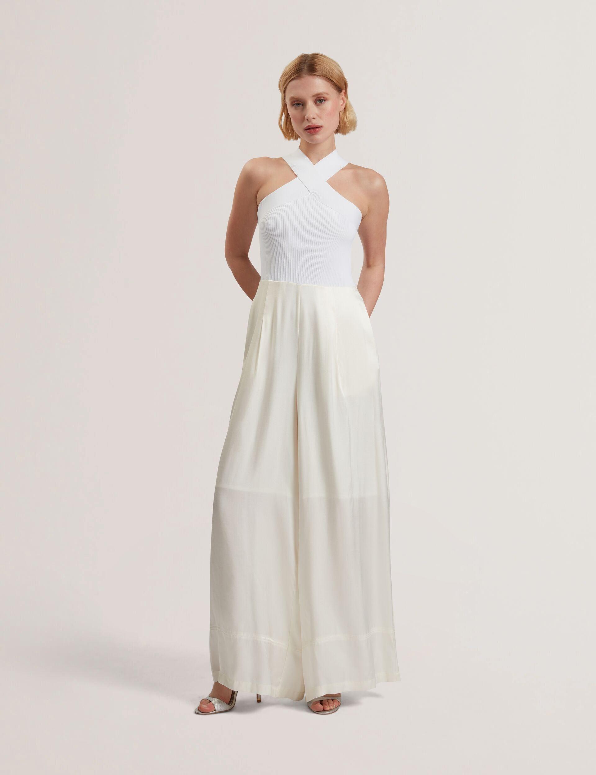Halter Neck Knit Bodice Jumpsuit by TED BAKER