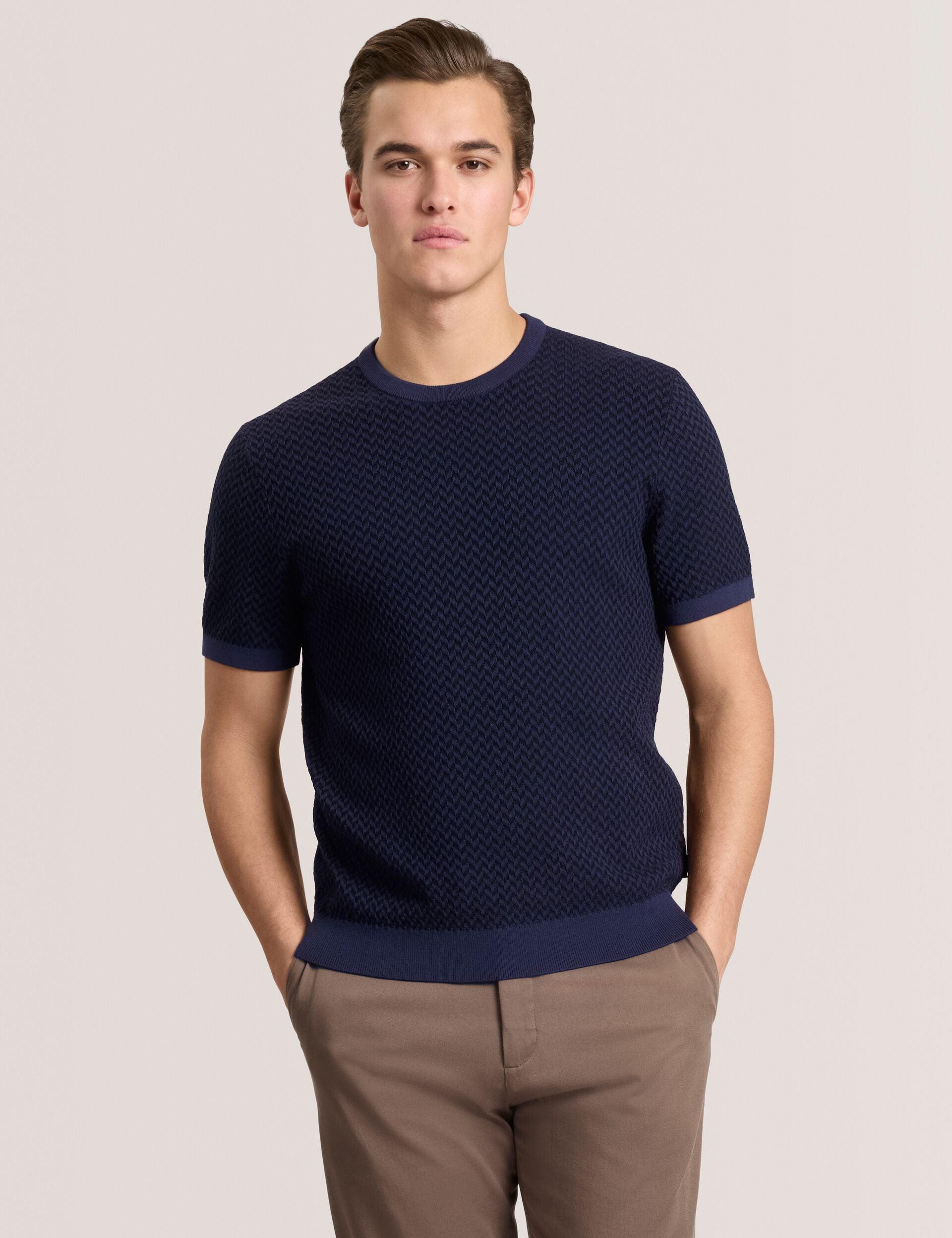 Herringbone Knit Short Sleeve Top by TED BAKER