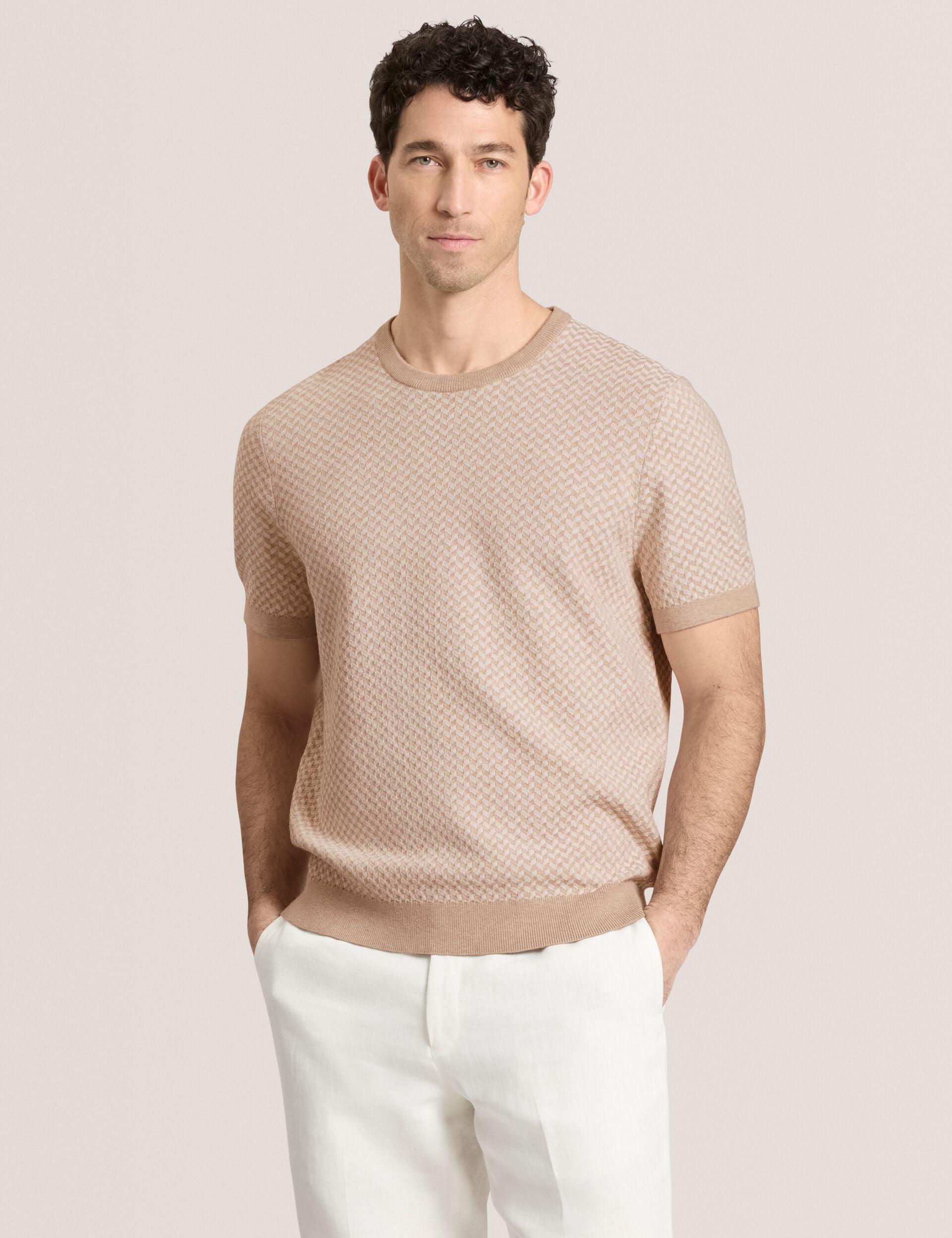 Herringbone Knit Short Sleeve Top by TED BAKER