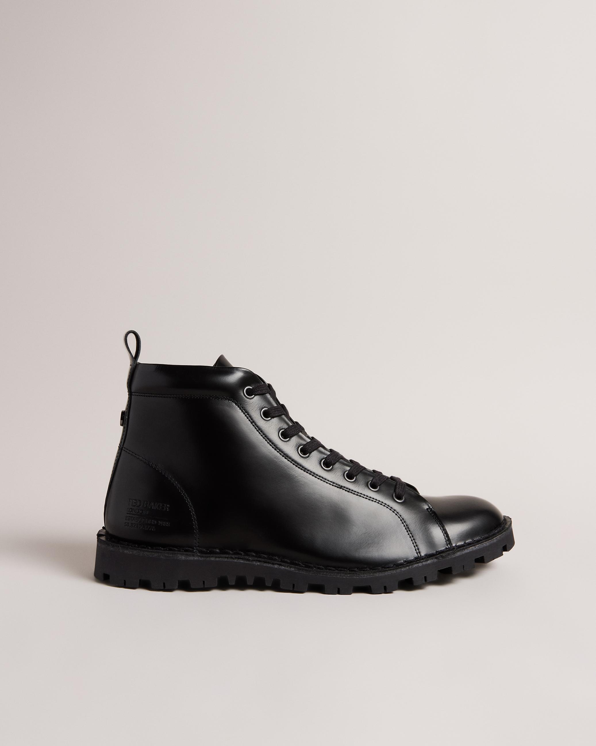 Hi Shine Leather Monkey Boots - YOUSI - Black by TED BAKER Hi Shine Leather Monkey Boots - YOUSI - Black by TED BAKER