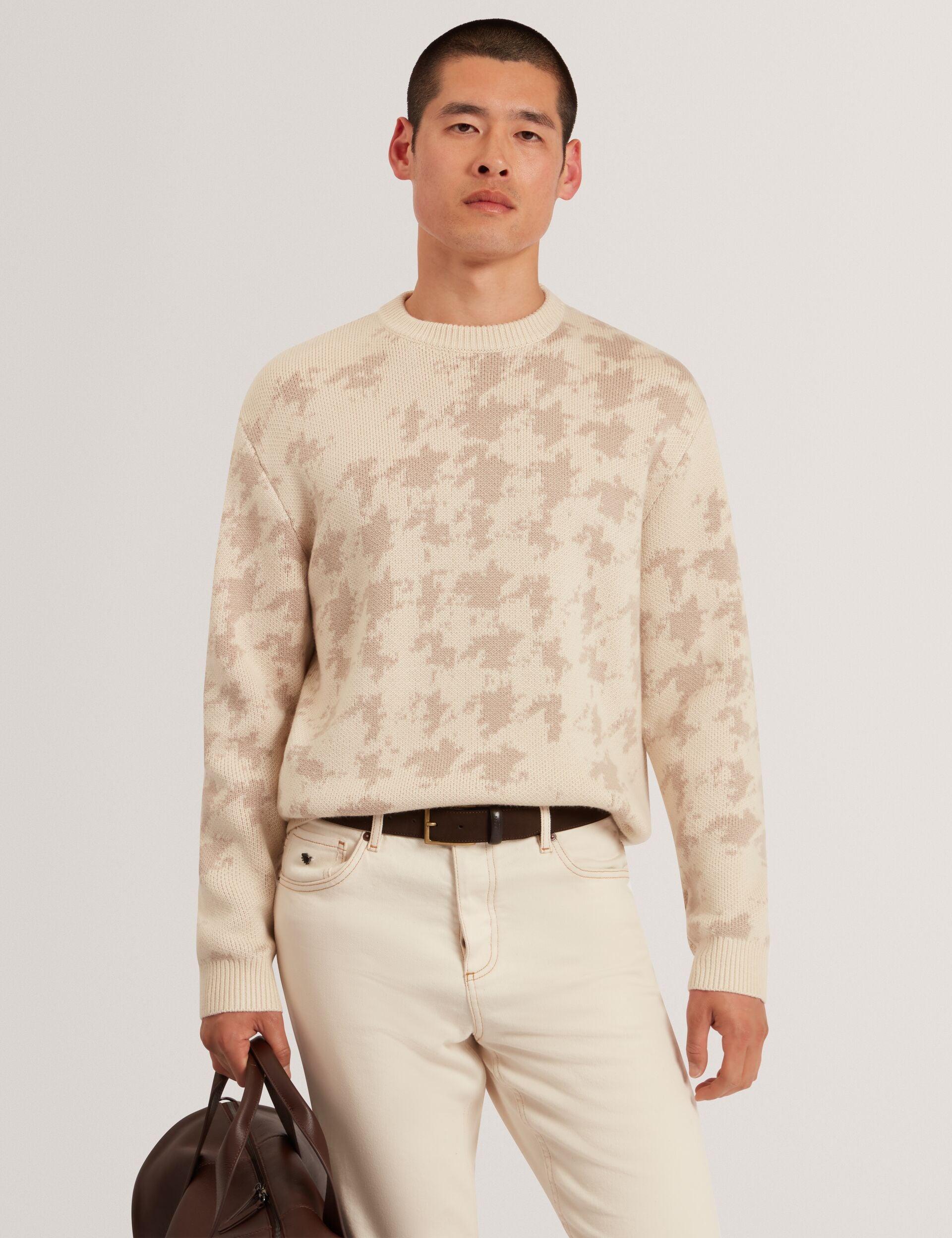 Houndstooth Print Chunky Knit Jumper by TED BAKER