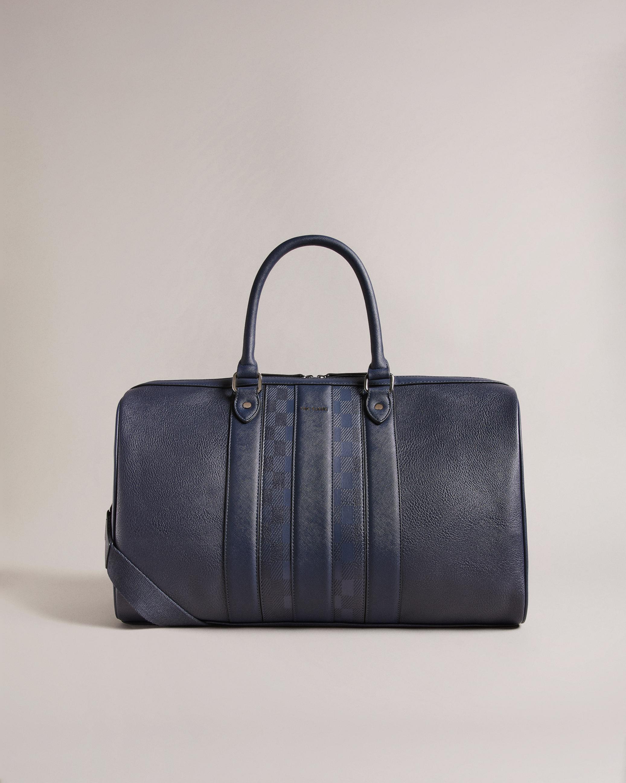 House Check PU Holdall - WAYLIN - Navy by TED BAKER