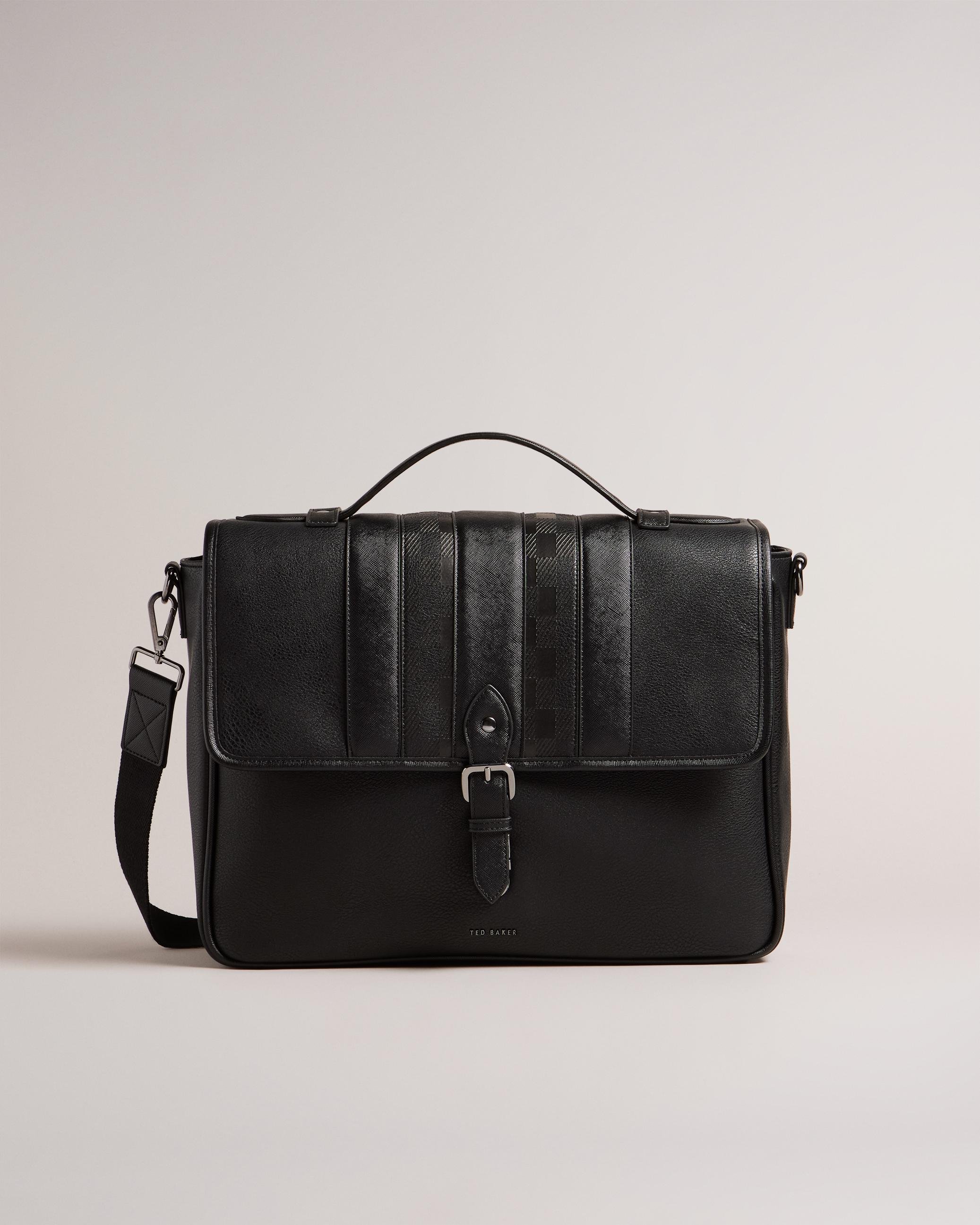 House Check PU Satchel - WAYVEES - Black by TED BAKER