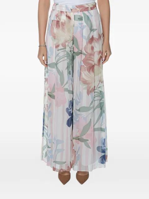 Hurta floral-print pleated palazzo pants by TED BAKER
