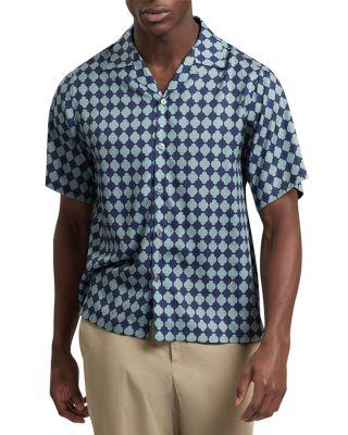 Ibicui Short Sleeve Regular Fit Tile Print Geo Shirt by TED BAKER