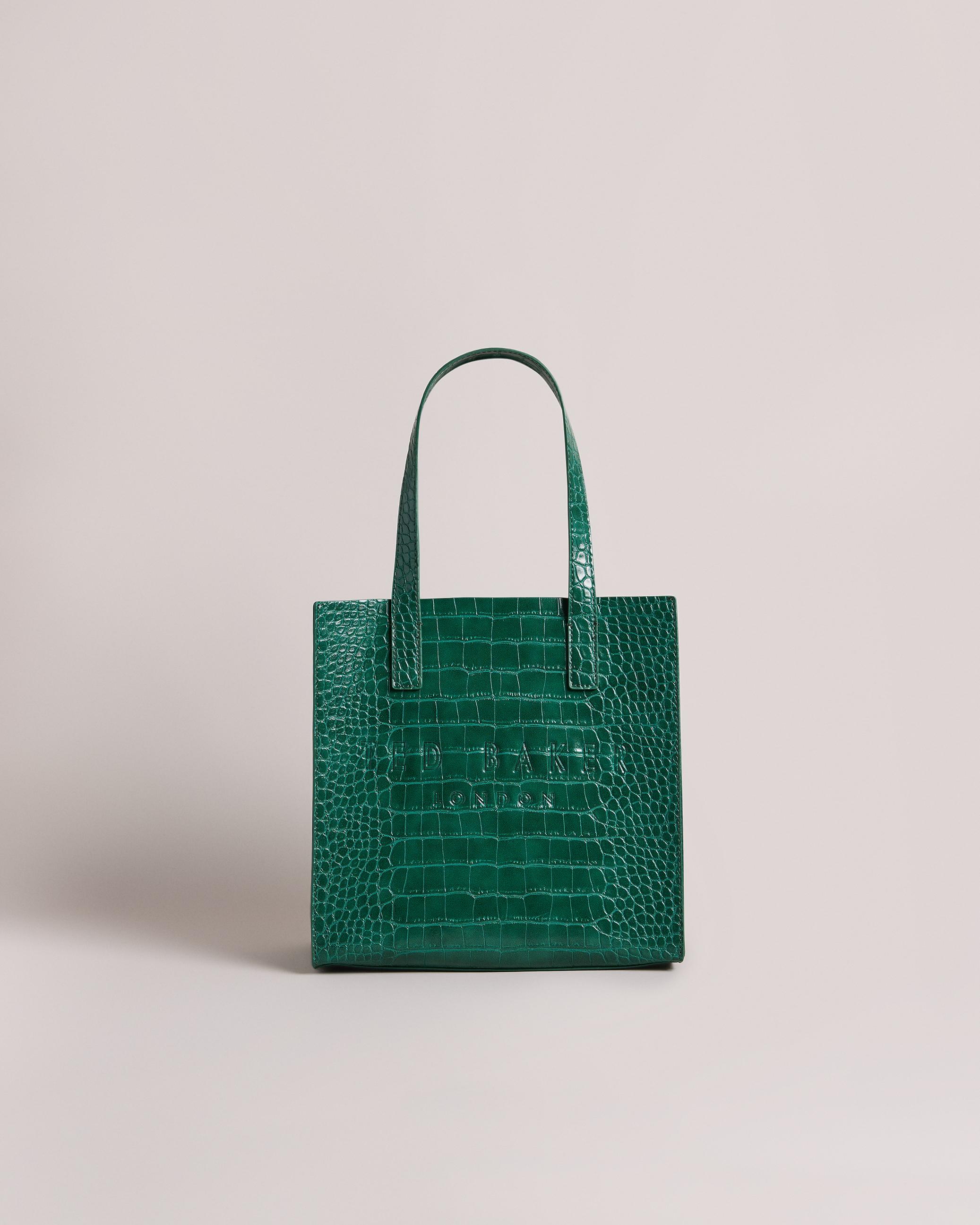 Imitation Croc Small Icon Bag - REPTCON - Green by TED BAKER