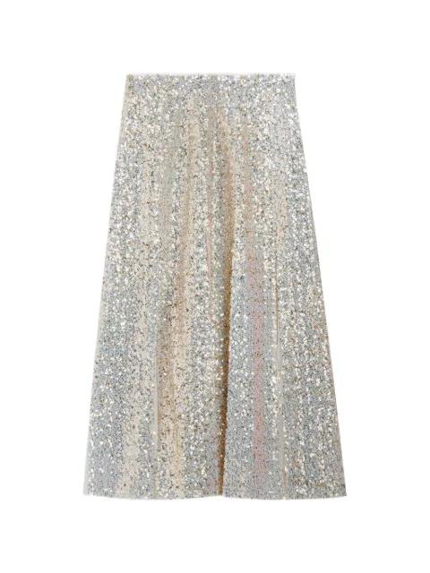 Kander sequin-embellished midi A-line skirt by TED BAKER