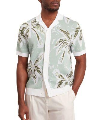 Kyes Knitted Leaf Camp Shirt by TED BAKER