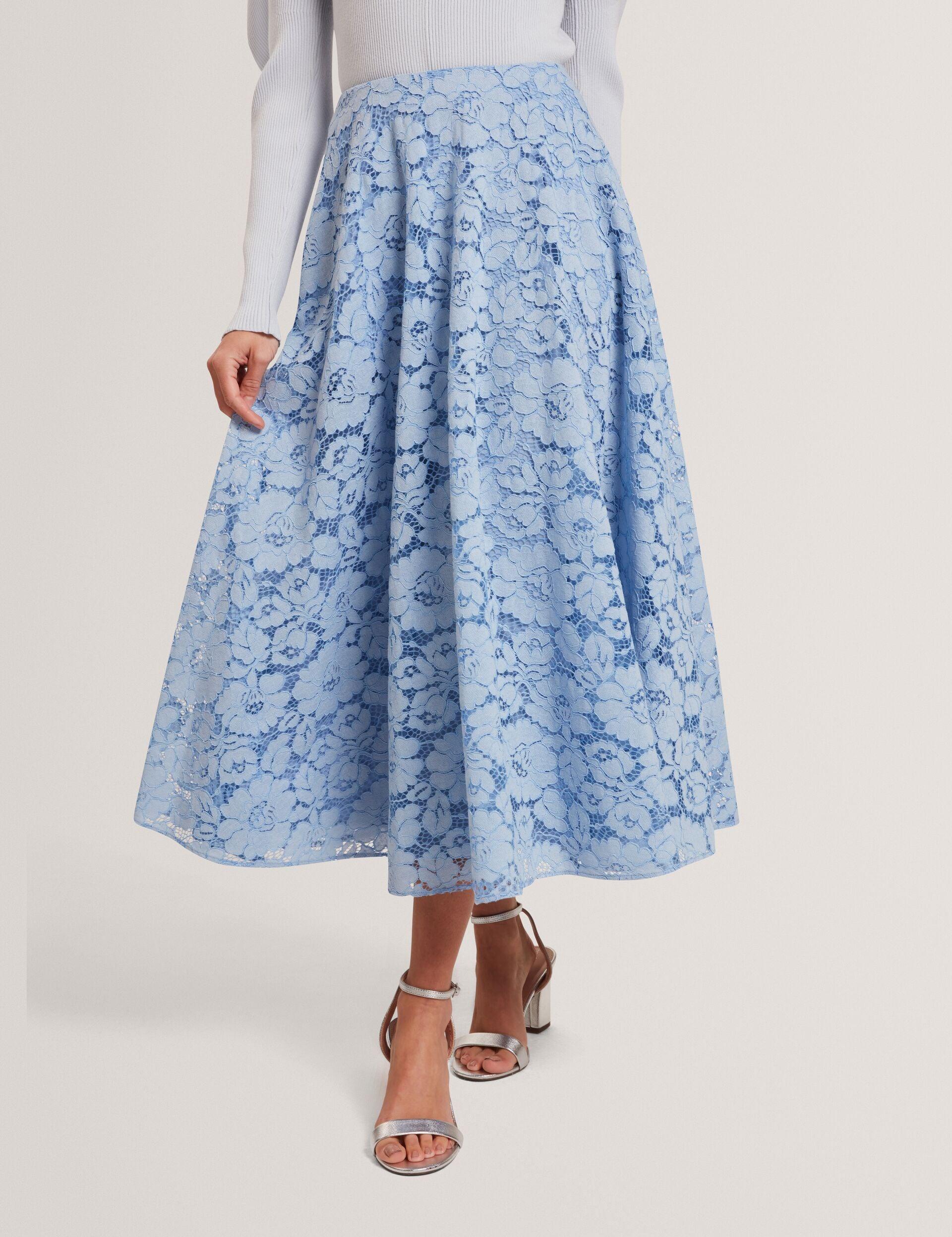 Lace Voluminous A-Line Midi Skirt by TED BAKER