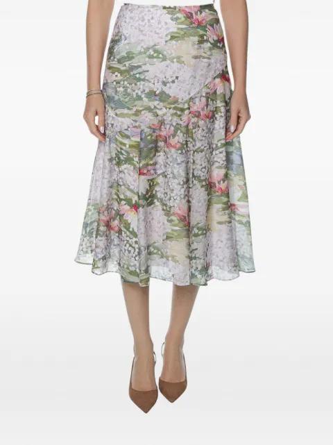 Layda diagonal-seam midi skirt by TED BAKER