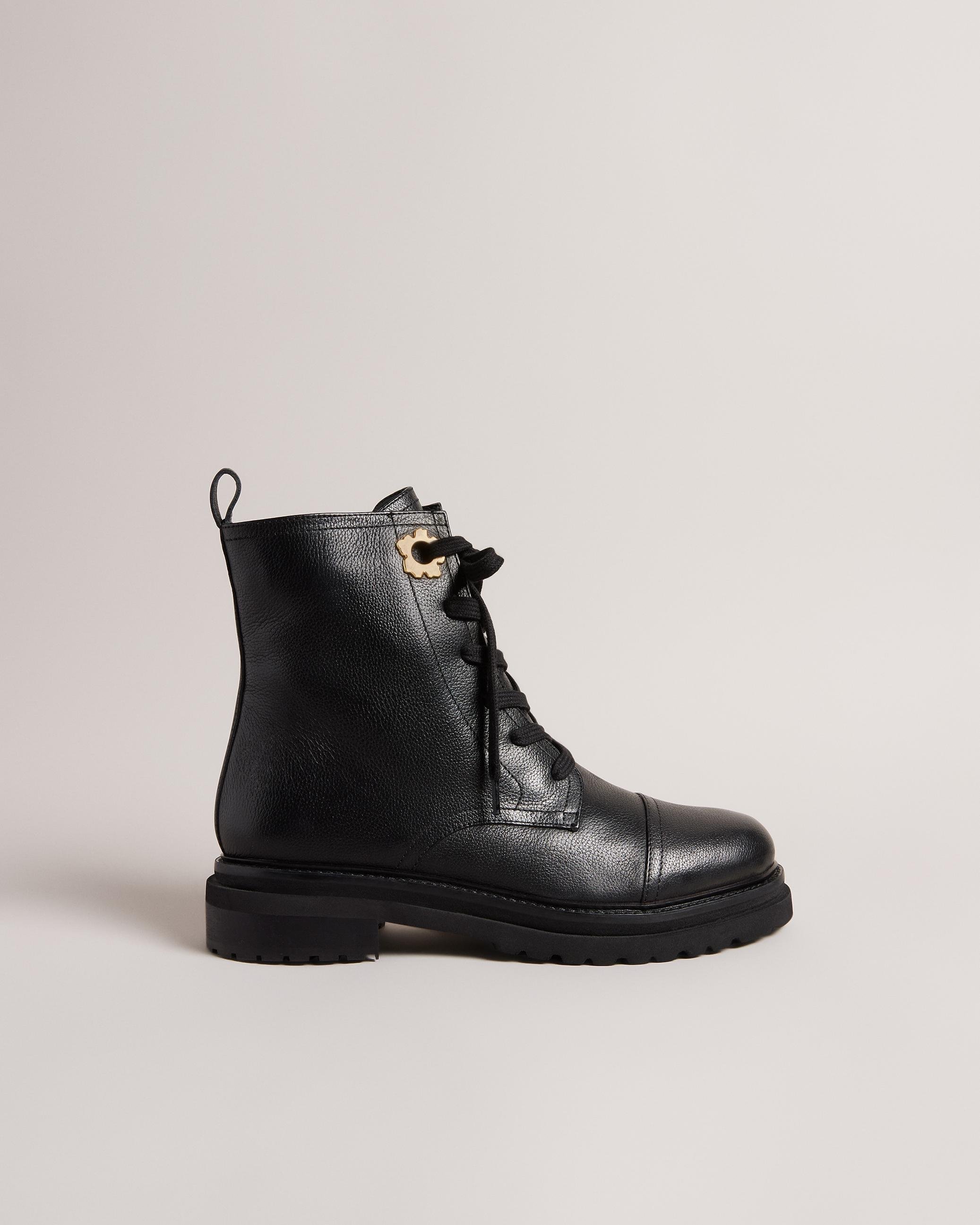 Leather Biker Boots - DARCYO - Black by TED BAKER | jellibeans