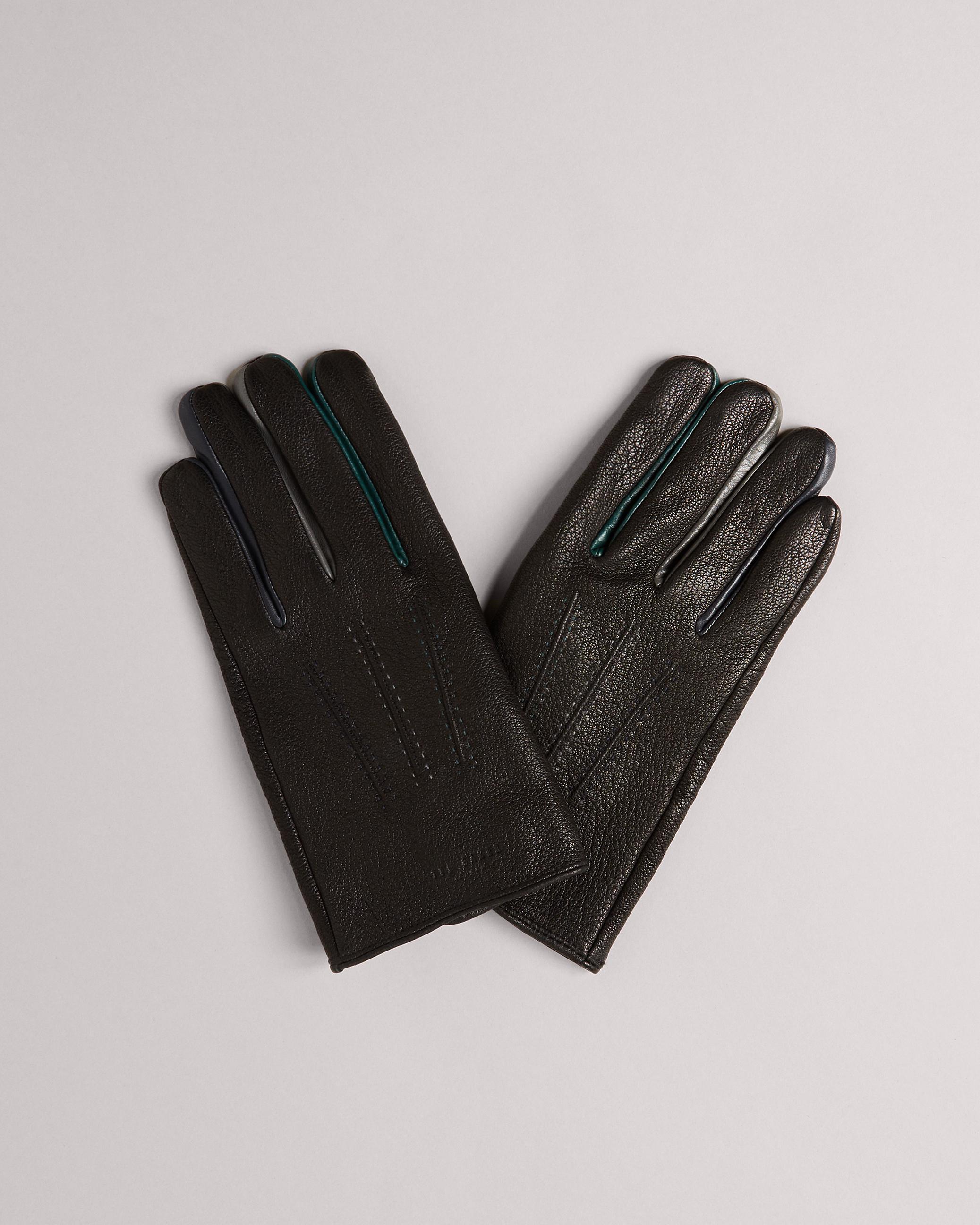 Leather Gloves - PARMED - Black by TED BAKER