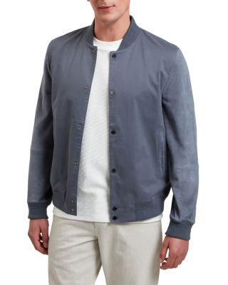 Liams Cotton Twill & Suede Bomber Jacket by TED BAKER