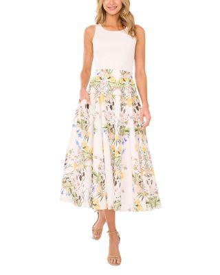 Linen A Line Midi Skirt by TED BAKER