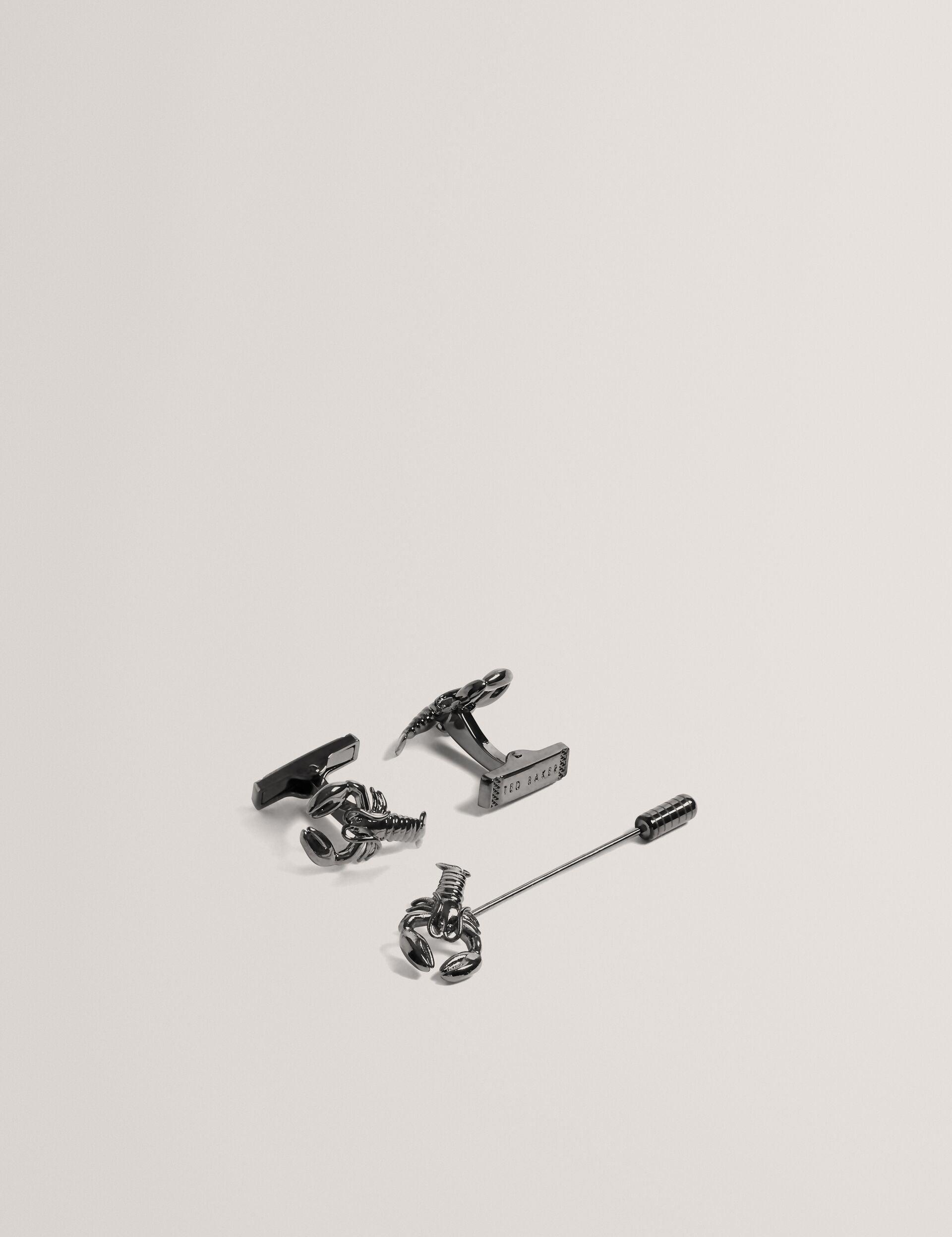 Lobster Cufflinks & Lapel Pin Set by TED BAKER
