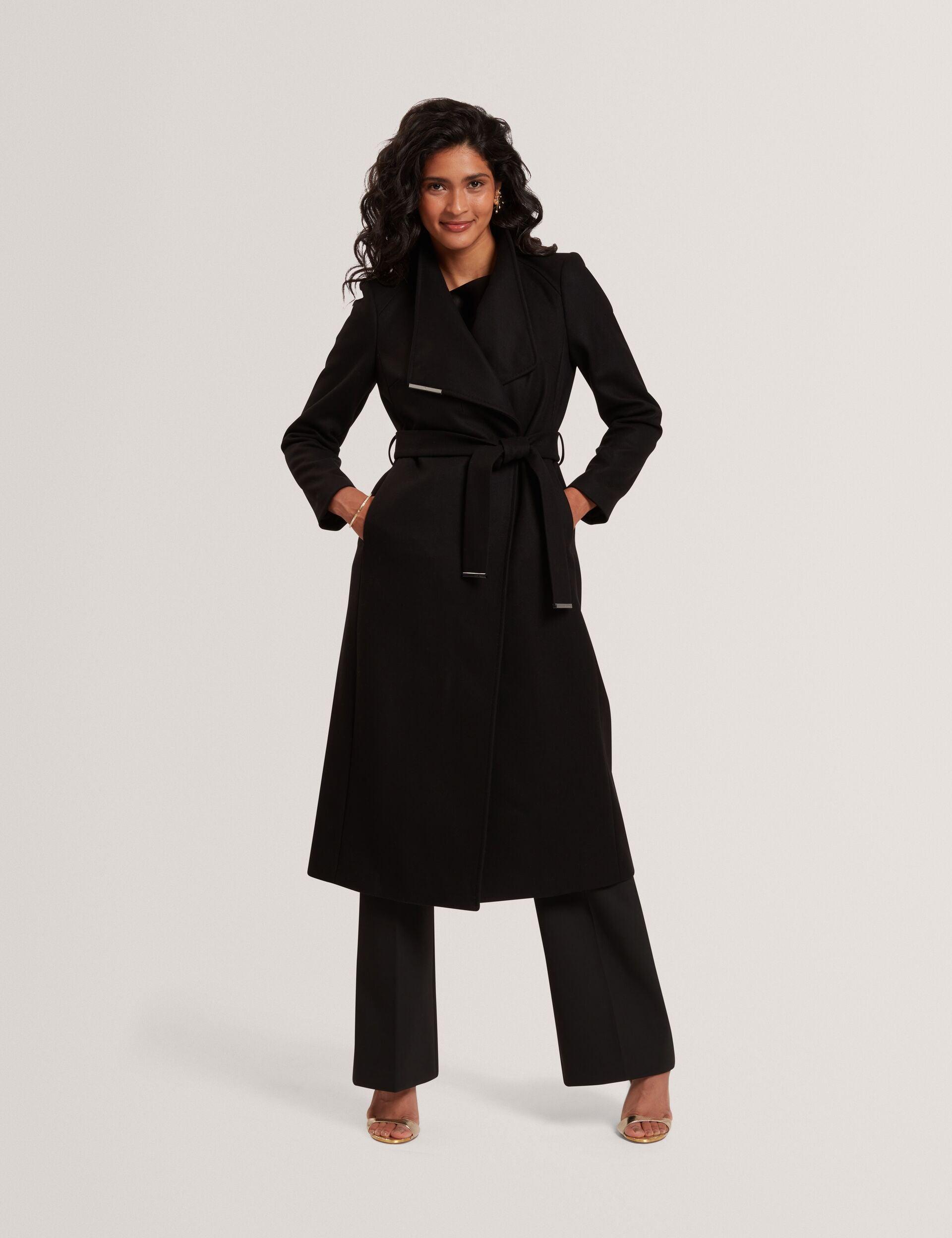 Longline Belted Wool Wrap Coat by TED BAKER