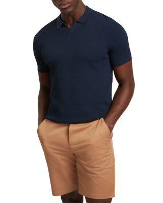 Luthen Short Sleeve Zig Zag Stitch Polo by TED BAKER