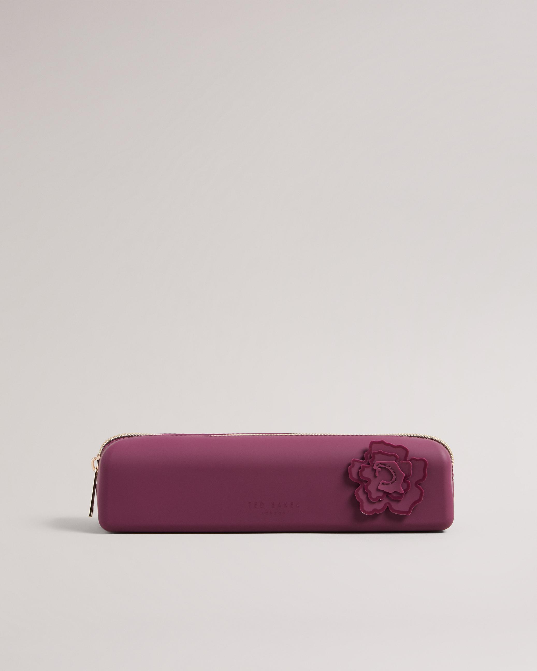 Magnolia Silicone Pencil Case - JELLET - Deep Purple by TED BAKER