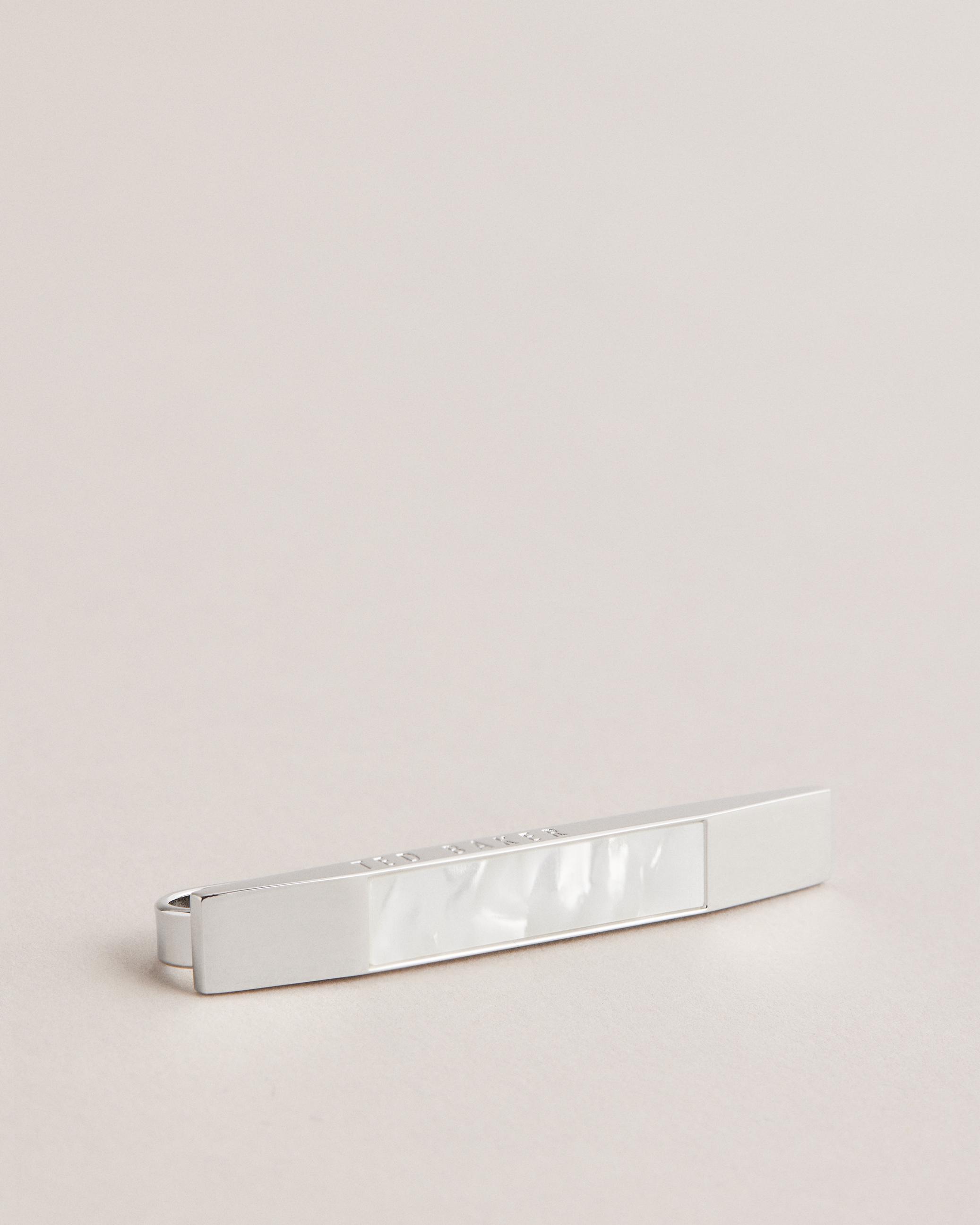 Marbled Tie Bar - PRESBAR - Silver Colour by TED BAKER