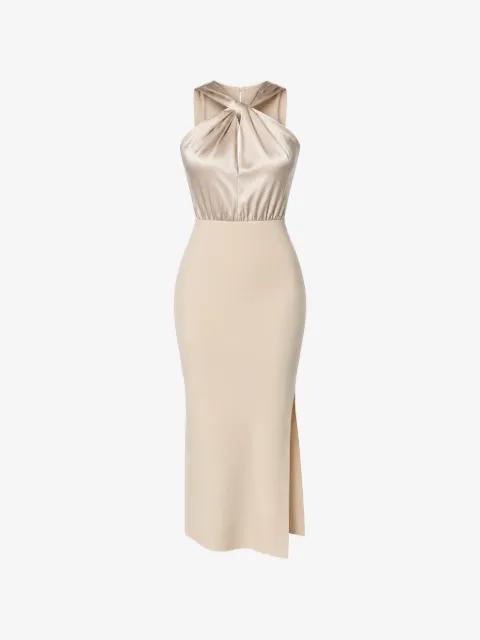 Mellana twist-neck midi dress by TED BAKER