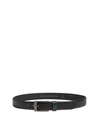 Men's Kendon Stripe Leather Belt by TED BAKER
