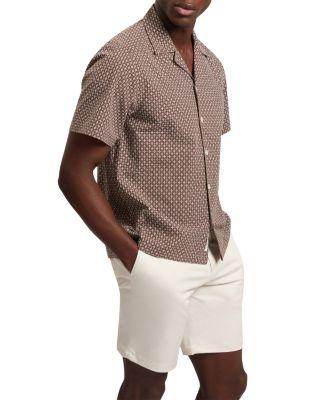 Merrik Geo Textured Relaxed Fit Camp Shirt by TED BAKER