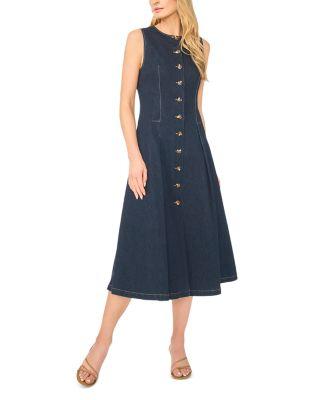 Mia Collarless Midi Dress with Tucks by TED BAKER