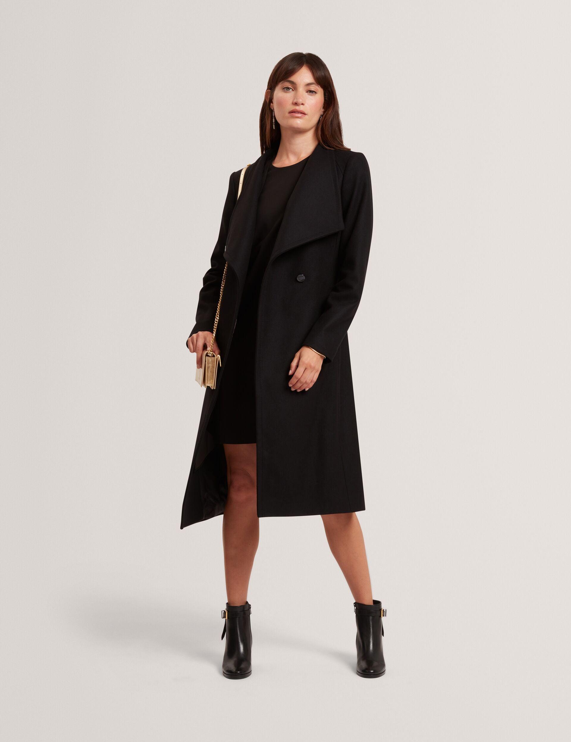 Mid Length Belted Wool Wrap Coat by TED BAKER