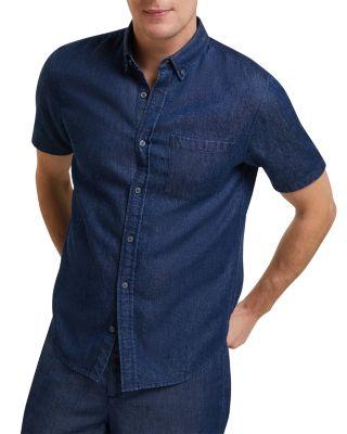 Mirek Short Sleeve Chambray Shirt by TED BAKER