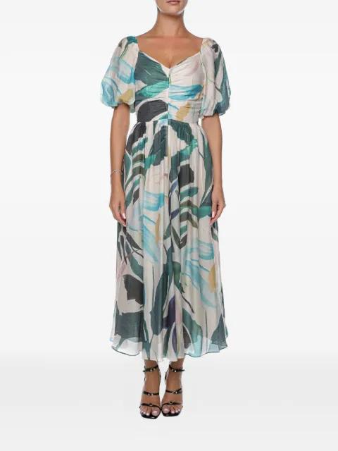 Moyla printed puff-sleeve dress by TED BAKER