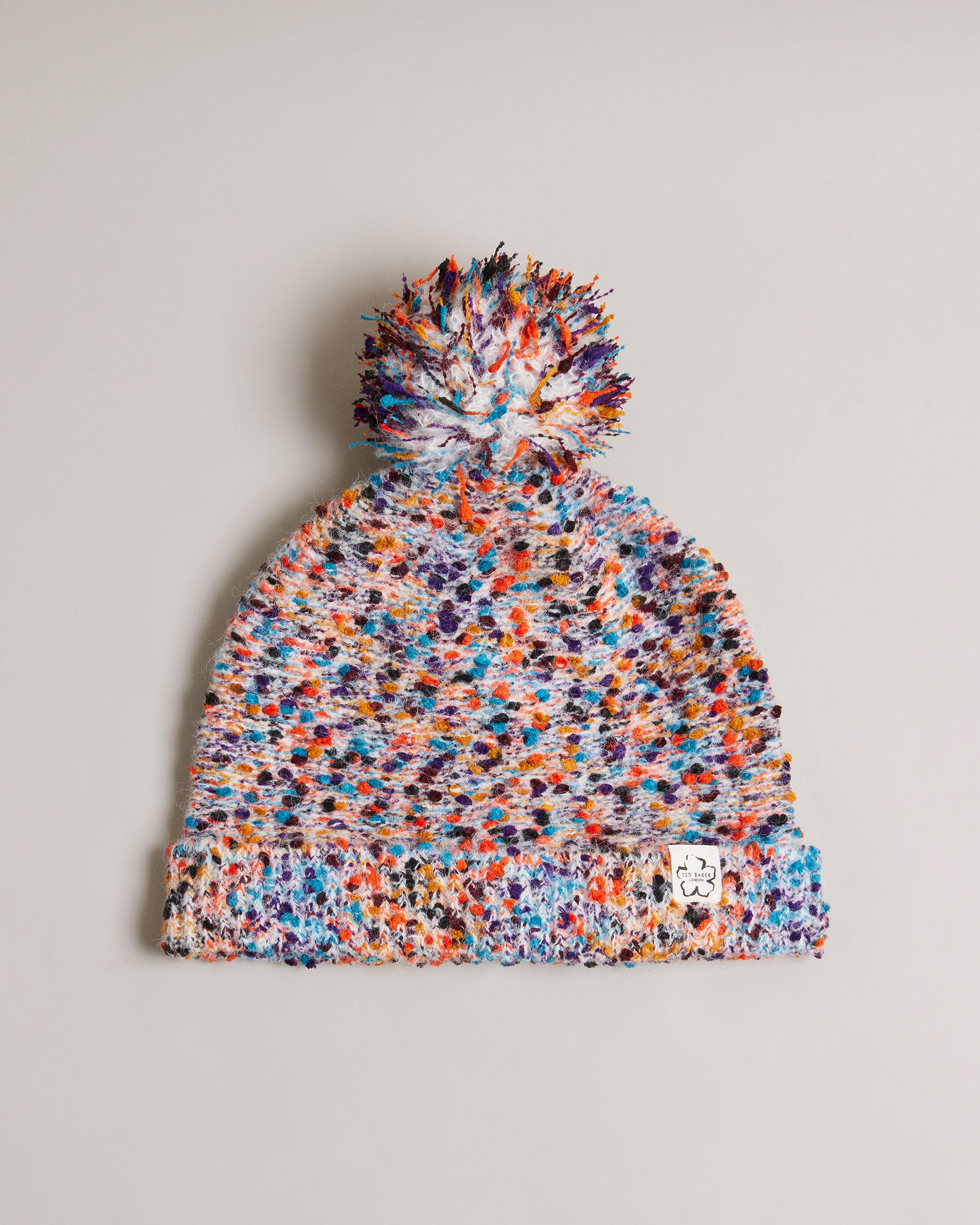 Multicolour Bobble Hat - KABIA - Black by TED BAKER