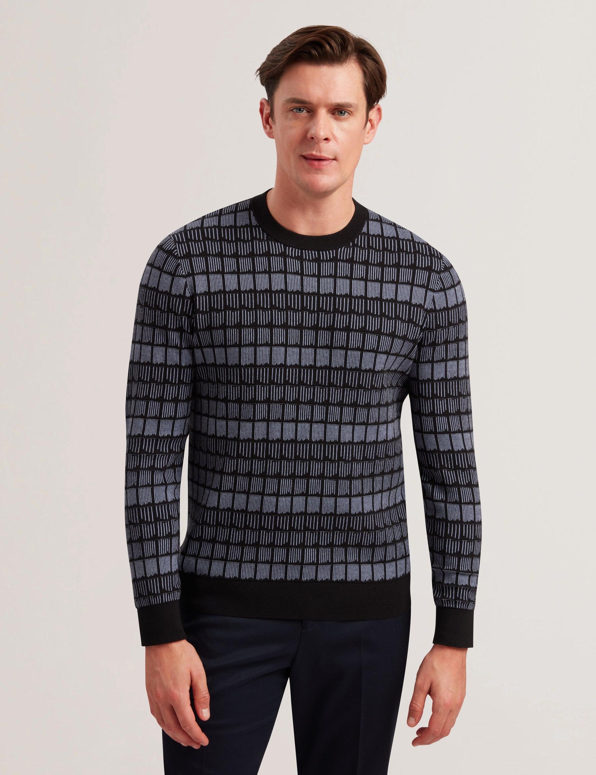 Ombre Jacquard Crew Neck Jumper by TED BAKER